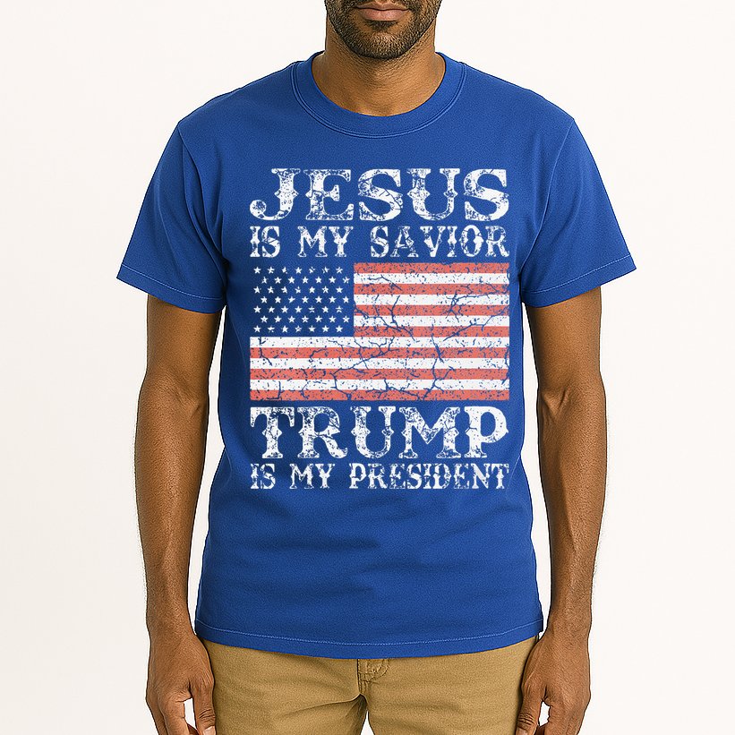 Jesus Is My Savior Trump Is My President 2020 Tall T-Shirt