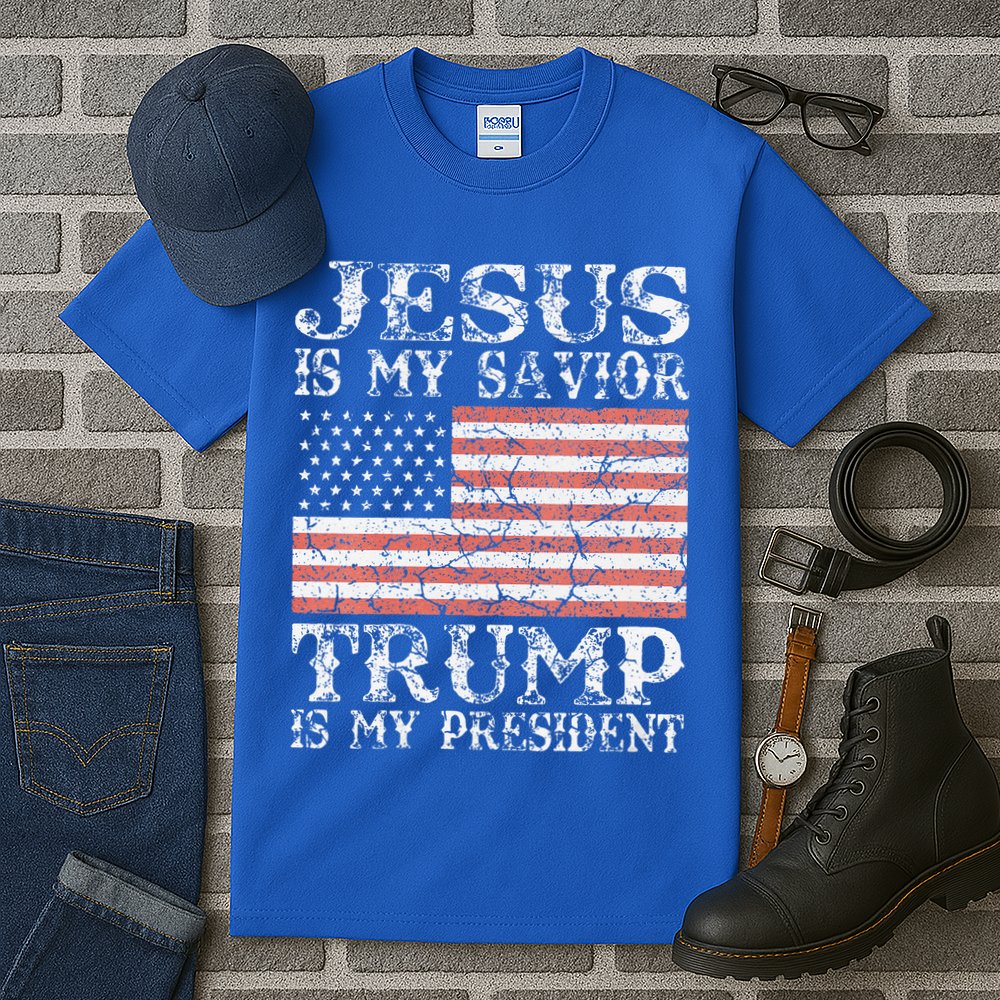 Jesus Is My Savior Trump Is My President 2020 Tall T-Shirt