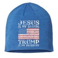 Jesus Is My Savior Trump Is My President 2020 Sustainable Beanie