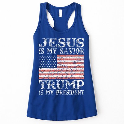 Jesus Is My Savior Trump Is My President 2020 Womens Tank Top