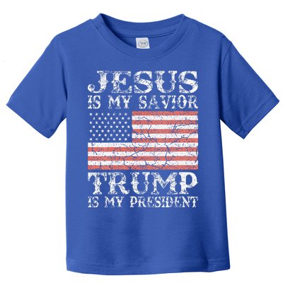 Jesus Is My Savior Trump Is My President 2020 Toddler T-Shirt