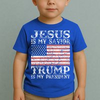 Jesus Is My Savior Trump Is My President 2020 Toddler T-Shirt