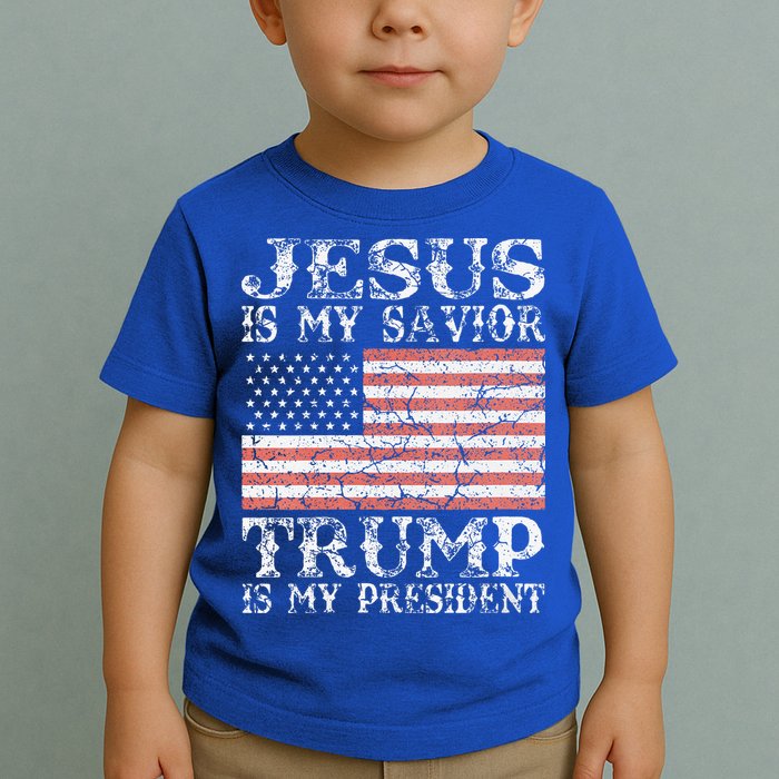 Jesus Is My Savior Trump Is My President 2020 Toddler T-Shirt