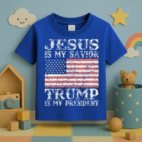Jesus Is My Savior Trump Is My President 2020 Toddler T-Shirt