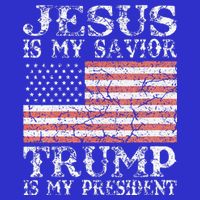 Jesus Is My Savior Trump Is My President 2020 Short Acrylic Beanie