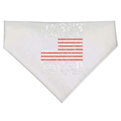 Jesus Is My Savior Trump Is My President 2020 USA-Made Doggie Bandana