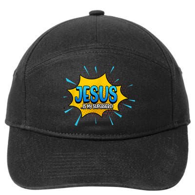 Jesus Is My Superhero God Christian Church 7-Panel Snapback Hat