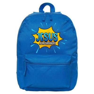 Jesus Is My Superhero God Christian Church 16 in Basic Backpack