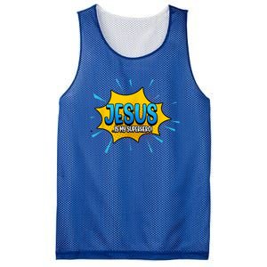 Jesus Is My Superhero God Christian Church Mesh Reversible Basketball Jersey Tank