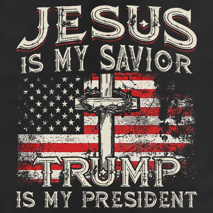Jesus Is My Savior Trump Is My President American Flag 11oz C Handle Ceramic Mug