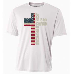 Jesus Is My Savior Trump Is My President Trump 2024 Election Cooling Performance Crew T-Shirt