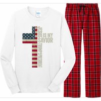 Jesus Is My Savior Trump Is My President Trump 2024 Election Long Sleeve Pajama Set