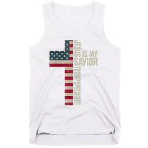 Jesus Is My Savior Trump Is My President Trump 2024 Election Tank Top