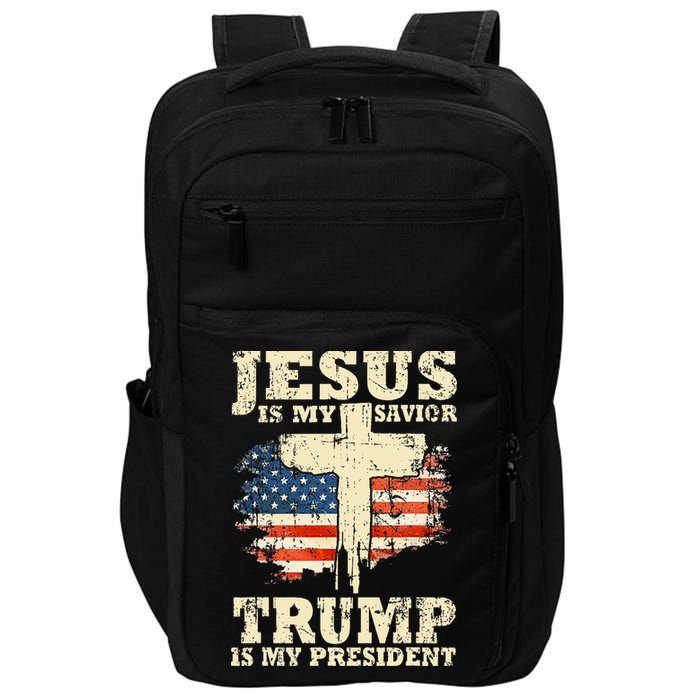 Jesus Is My Savior Trump Is My President Trump Supporter Impact Tech Backpack