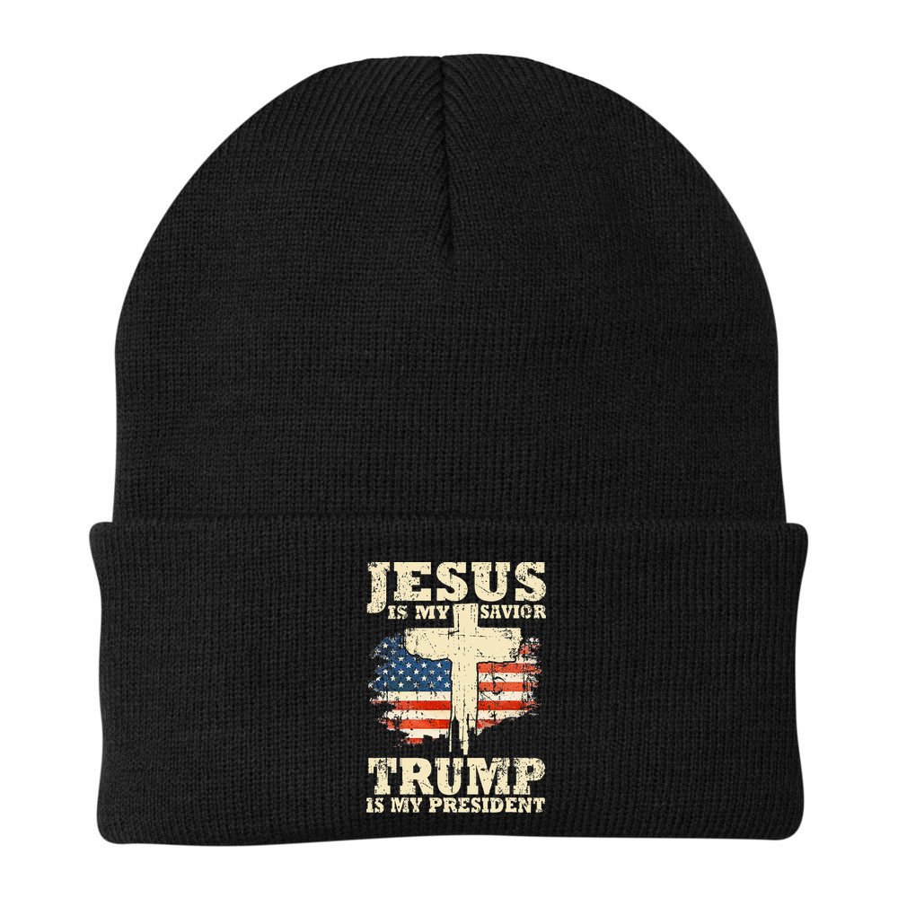 Jesus Is My Savior Trump Is My President Trump Supporter Beanie