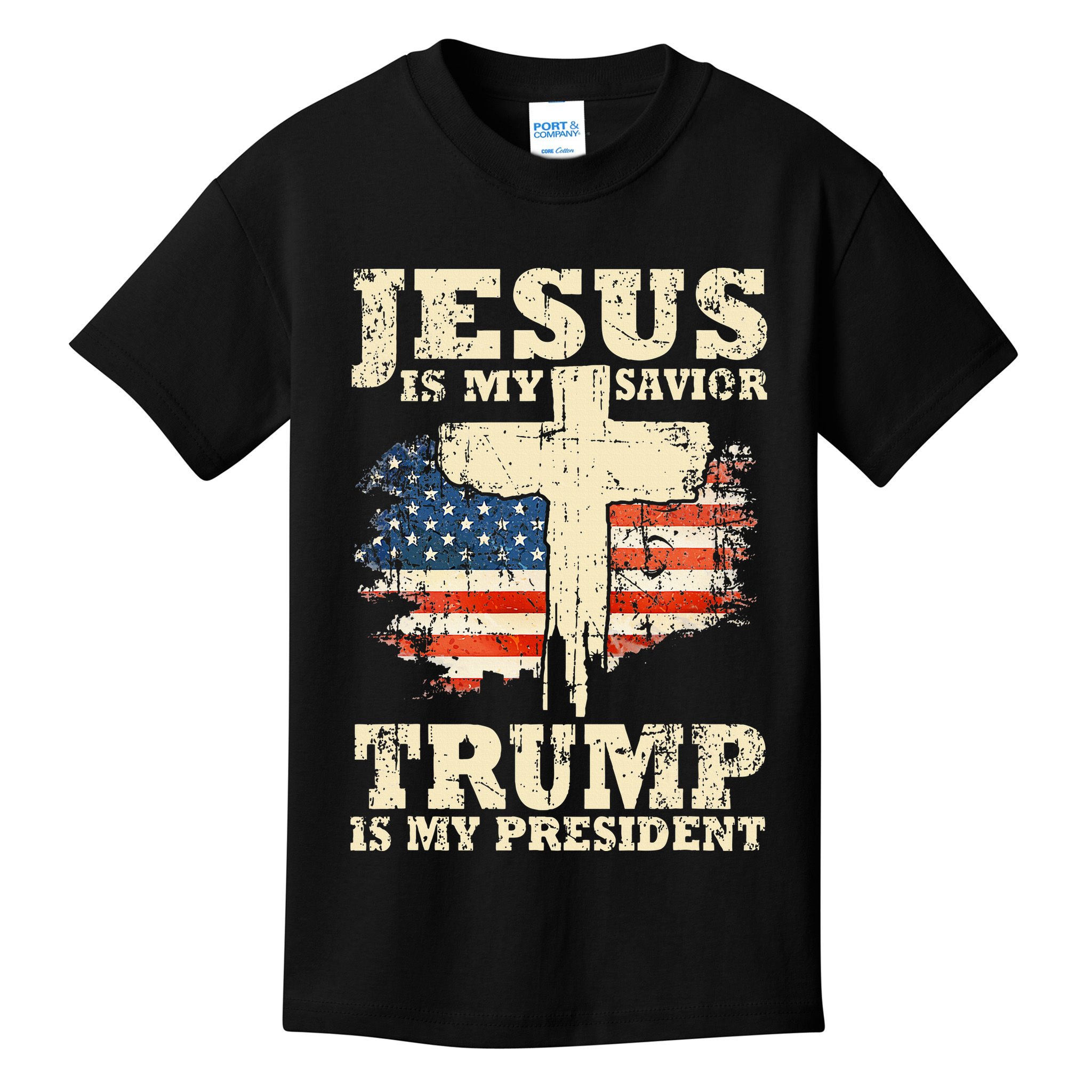 Jesus Is My Savior Trump Is My President Trump Supporter Kids T-Shirt