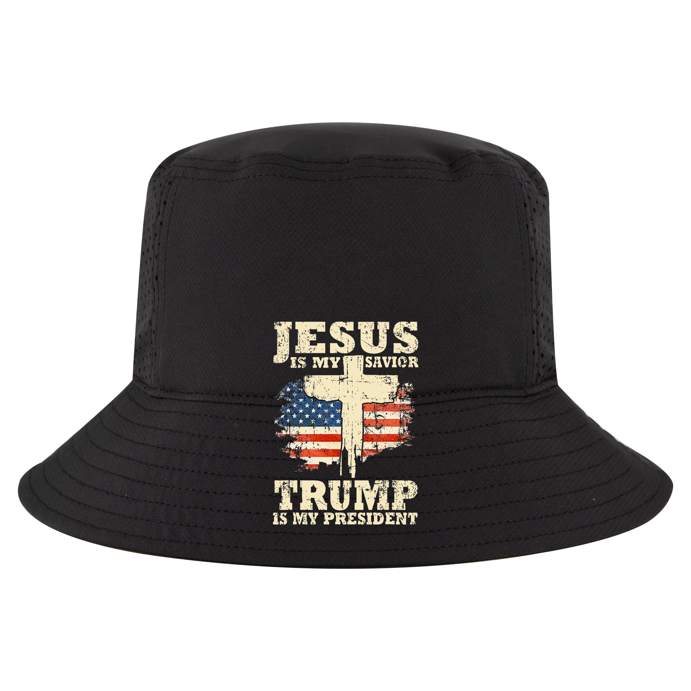 Jesus Is My Savior Trump Is My President Trump Supporter Cotton Canvas Backpack