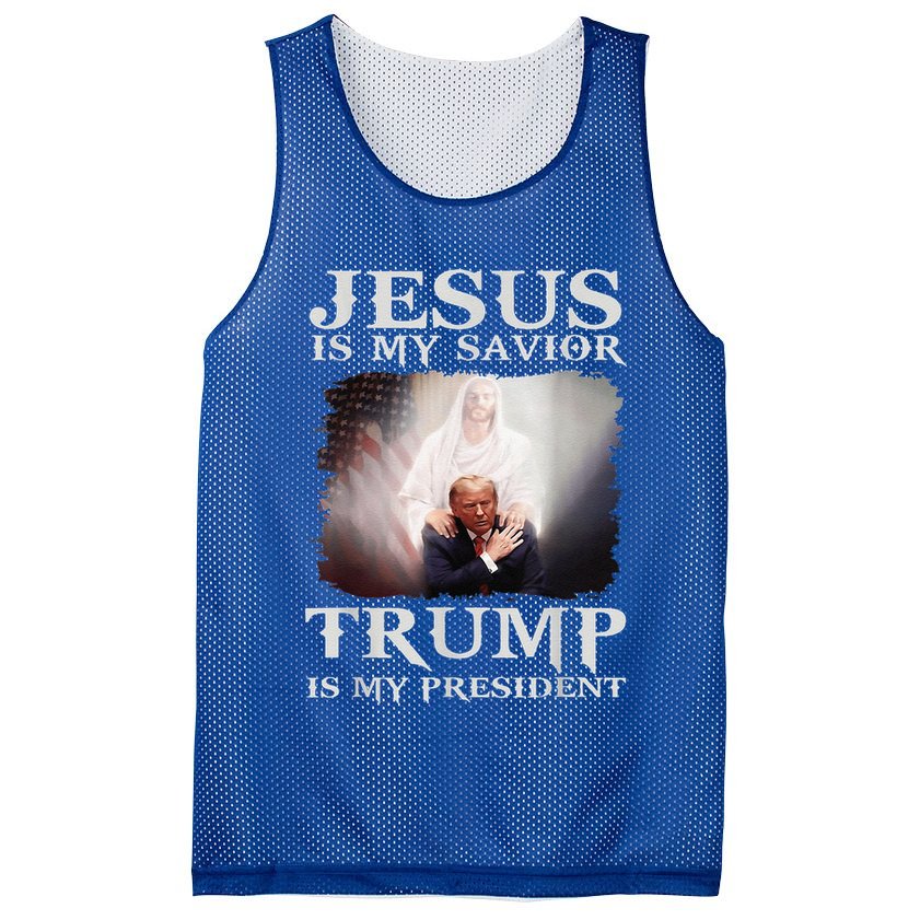 Jesus Is My Savior Trump Is My President Mesh Reversible Basketball Jersey Tank