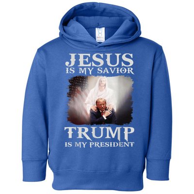Jesus Is My Savior Trump Is My President Toddler Hoodie
