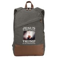 Jesus Is My Savior Trump Is My President Cotton Canvas Backpack