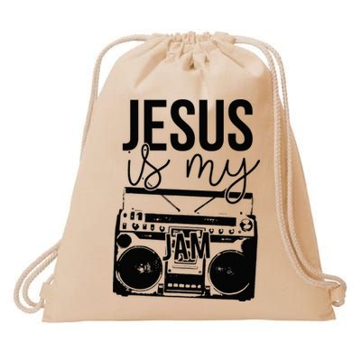 Jesus Is My-Jam Christian Music Outfit for Jesus Saviors Drawstring Bag
