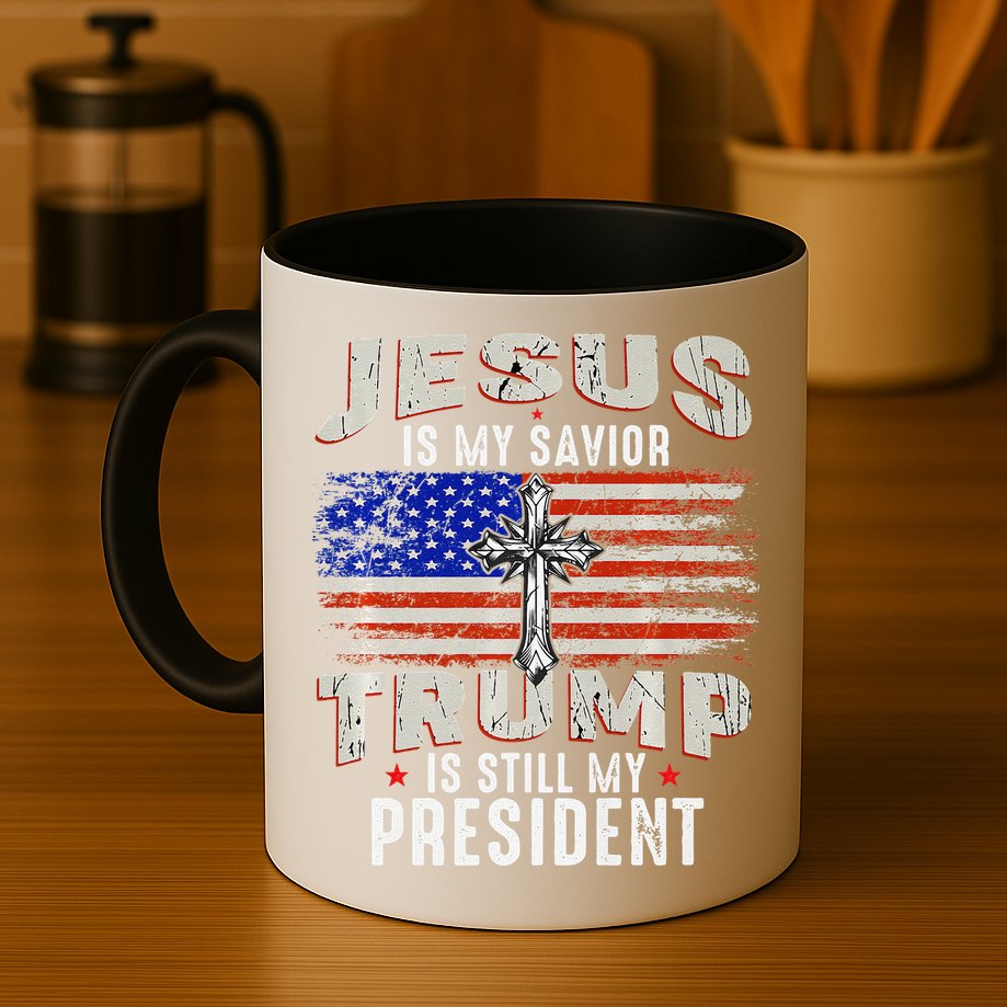 Jesus Is My Savior Trump Is Still My President Trump 2024 Premium Mug