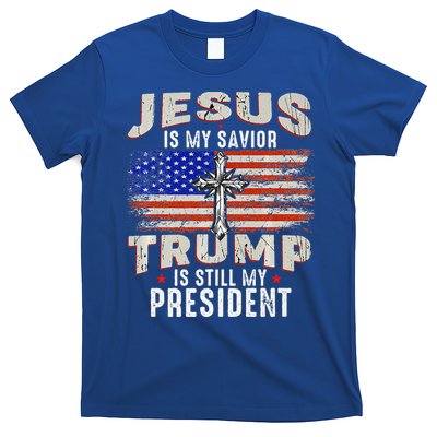 Jesus Is My Savior Trump Is Still My President Trump 2024 Premium T-Shirt