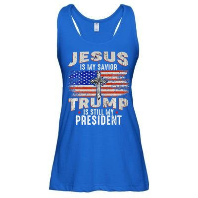 Jesus Is My Savior Trump Is Still My President Trump 2024 Premium Ladies Essential Flowy Tank