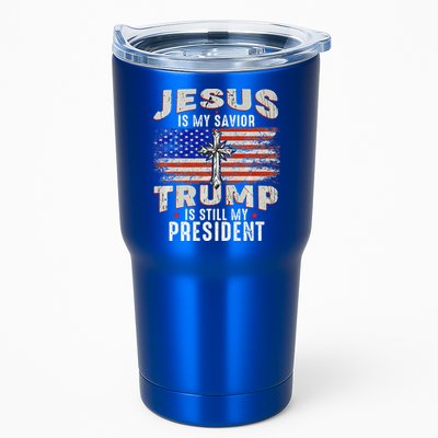 Jesus Is My Savior Trump Is Still My President Trump 2024 Premium Tumbler