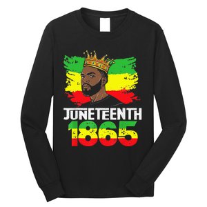 Juneteenth Is My Independence Day Black Black King Pride Long Sleeve Shirt