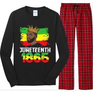 Juneteenth Is My Independence Day Black Black King Pride Long Sleeve Pajama Set