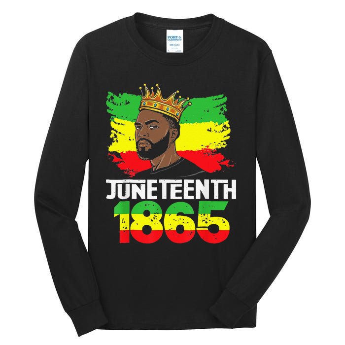 Juneteenth Is My Independence Day Black Black King Pride Tall Long Sleeve T-Shirt