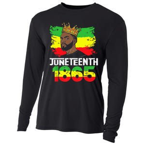 Juneteenth Is My Independence Day Black Black King Pride Cooling Performance Long Sleeve Crew