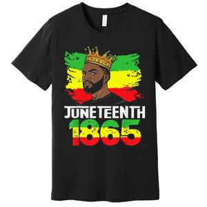 Juneteenth Is My Independence Day Black Black King Pride Premium T-Shirt