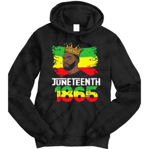 Juneteenth Is My Independence Day Black Black King Pride Tie Dye Hoodie