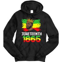 Juneteenth Is My Independence Day Black Black King Pride Tie Dye Hoodie