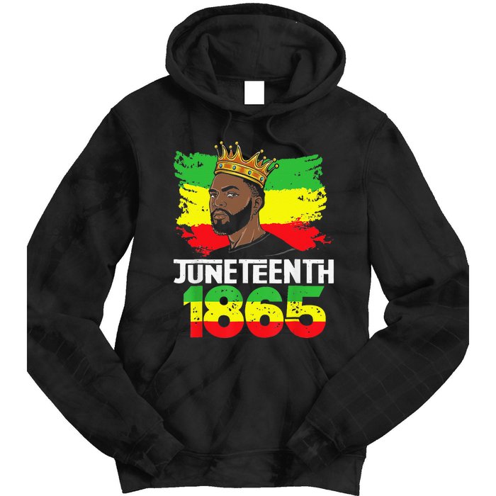 Juneteenth Is My Independence Day Black Black King Pride Tie Dye Hoodie