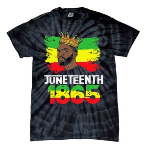 Juneteenth Is My Independence Day Black Black King Pride Tie-Dye T-Shirt