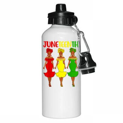 Juneteenth Is My Independence Day Afro Melanin Black Women Aluminum Water Bottle 