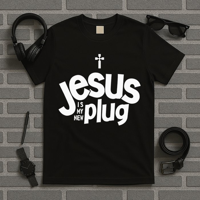 Jesus Is My New Plug Funny Christian Convert T-Shirt