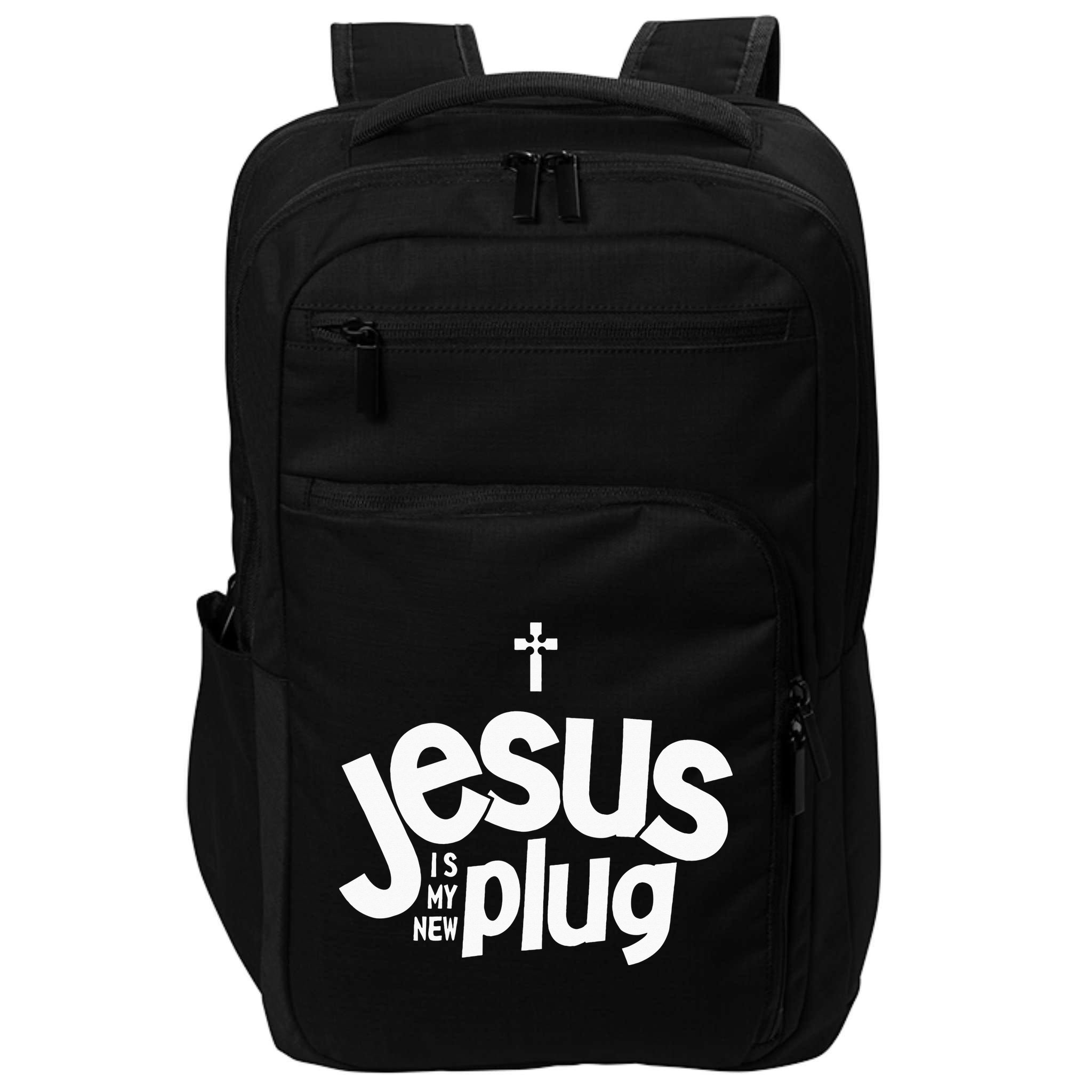 Jesus Is My New Plug Funny Christian Convert Impact Tech Backpack