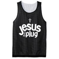 Jesus Is My New Plug Funny Christian Convert Mesh Reversible Basketball Jersey Tank