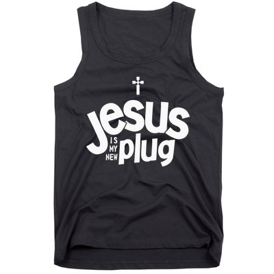 Jesus Is My New Plug Funny Christian Convert Tank Top