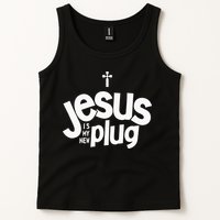 Jesus Is My New Plug Funny Christian Convert Tank Top
