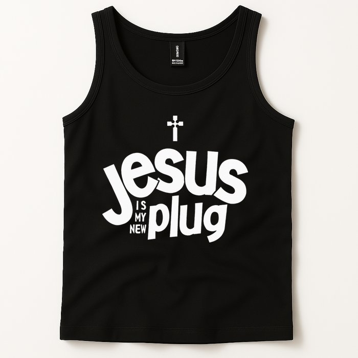 Jesus Is My New Plug Funny Christian Convert Tank Top