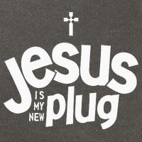 Jesus Is My New Plug Funny Christian Convert Cotton Canvas Backpack