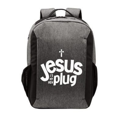 Jesus Is My New Plug Funny Christian Convert Vector Backpack