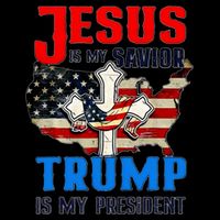Jesus Is My Savior Trump Is My President Us Flag Funny Gift Cooling Performance Crew T-Shirt