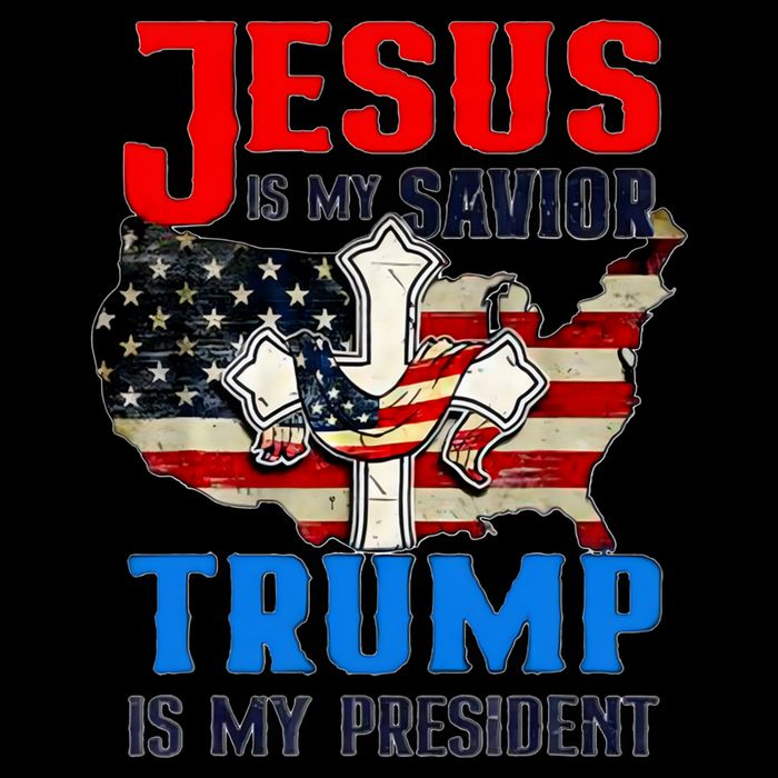 Jesus Is My Savior Trump Is My President Us Flag Funny Gift Cooling Performance Crew T-Shirt