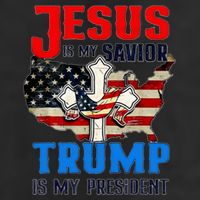 Jesus Is My Savior Trump Is My President Us Flag Funny Gift Adult Drive Performance Visor
